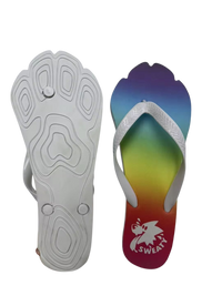 Paw Flip Flops (Rainbow)