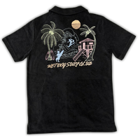 Wet Dog Surf Club Terry Polo (Black)
